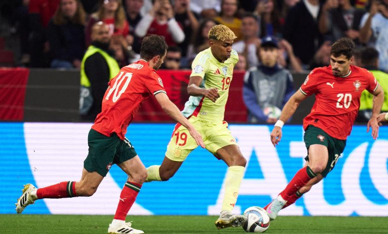 أهداف مباراة البرتغال وإسبانيا (2-2)