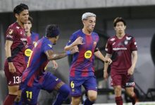 ملخص مباراة برشلونة وفيسيل كوبي 3-1: