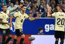 ملخص مباراة برشلونة وأوفييدو (3-1) من هنا
