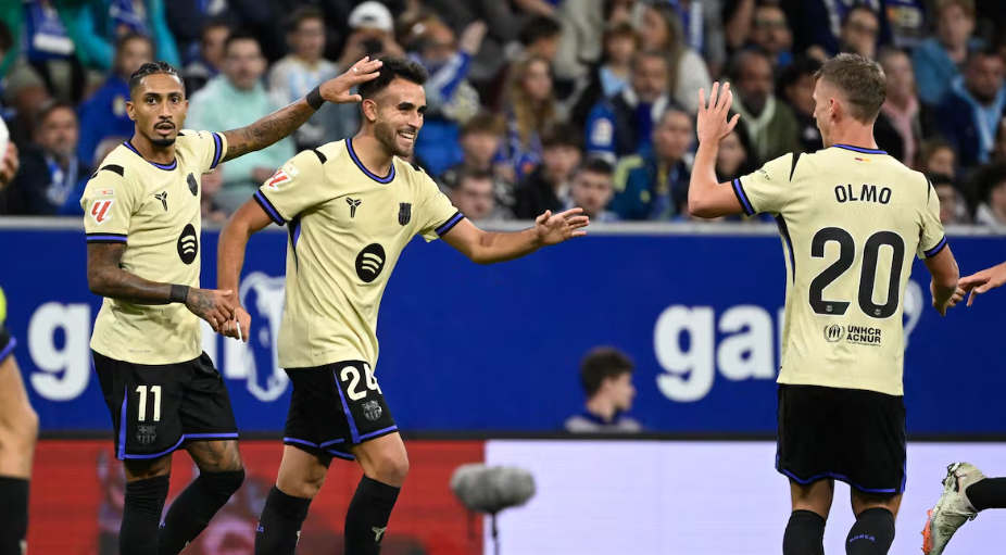 ملخص مباراة برشلونة وأوفييدو (3-1) من هنا