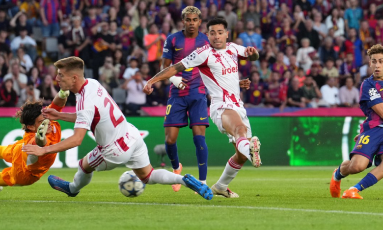 ملخص مباراة برشلونة وأولمبياكوس (6-1)