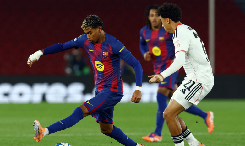 ملخص مباراة برشلونة وفرانكفورت (2-1)