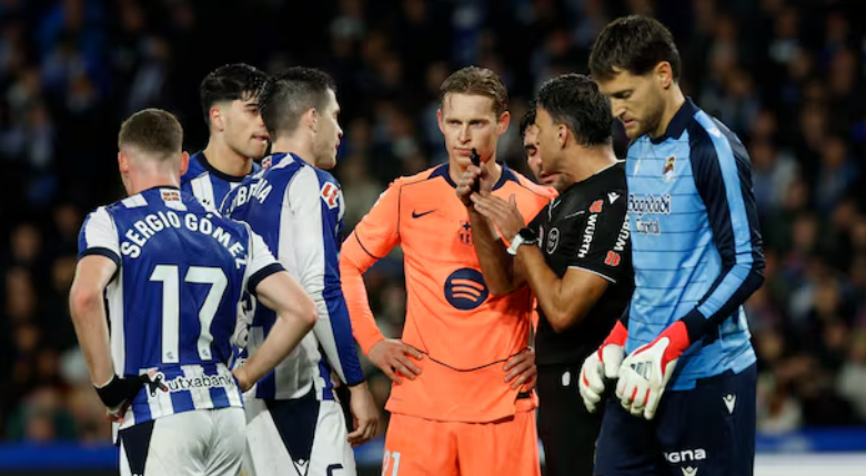 ملخص مباراة برشلونة وسوسيداد 2-1