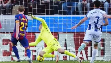 ملخص مباراة برشلونة وليفانتي (3-0)