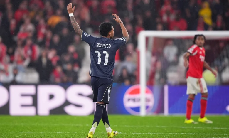 رودريجو، ريال مدريد، بنفيكا، دوري أبطال أوروبا