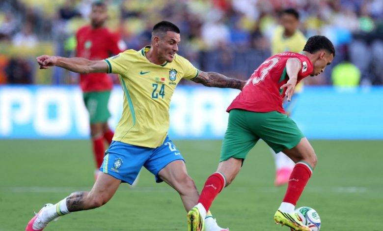 ملخص مباراة البرازيل والمغرب (1-1)