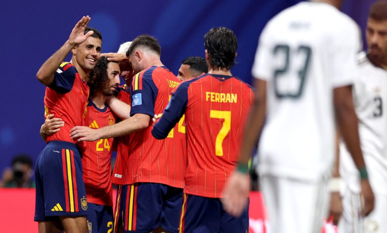 ملخص مباراة إسبانيا والسعودية 4-0